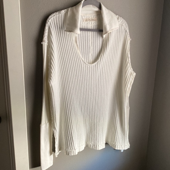 NWOT / free people / we the free / Raymond thermal knit top / small / s - Picture 3 of 6